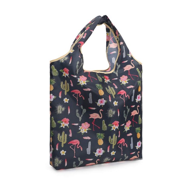 U-TOO, Folding Bag, Convenience Store Bag, Convenience Store Eco Bag, Handbag, Popular, Convenience Store, Compact, Wide Gusset, Foldable, Classic, Shopping, Stylish, Lightweight, Patterned, Cute, Sub-bag, Shopping Bag, Flamingo pattern