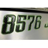 3D Lettering Boat Registration Stickers - Domed Carbon Fiber Numbers