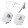 250 Pieces Hard Clothing Security Tags 8.2Mhz RF Frequency, White