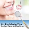 MuskalMed 5 PC Dental Mouth Mirror #5 Front Surface Rhodium