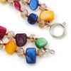 Avalaya 2-Row Multicoloured Shell Nugget with Nude Coloured Crystal Bead