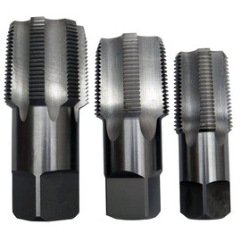 Carbon Steel NPT Pipe Tap Set 3 Piece