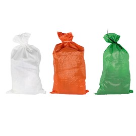 SGT KNOTS Heavy Duty Barrier Lightweight Polypropylene Reusable Sand Bags for Flood Control (14x26 in - 50 Pack, White)