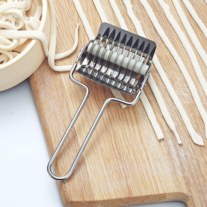 Stainless Steel Noodle Cutter,Noodle Lattice Roller Pasta Spaghetti Maker Kitchen