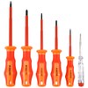 Electrician Screwdriver Set - 6 VDE Tested Electrician Screwdriver, Chrome