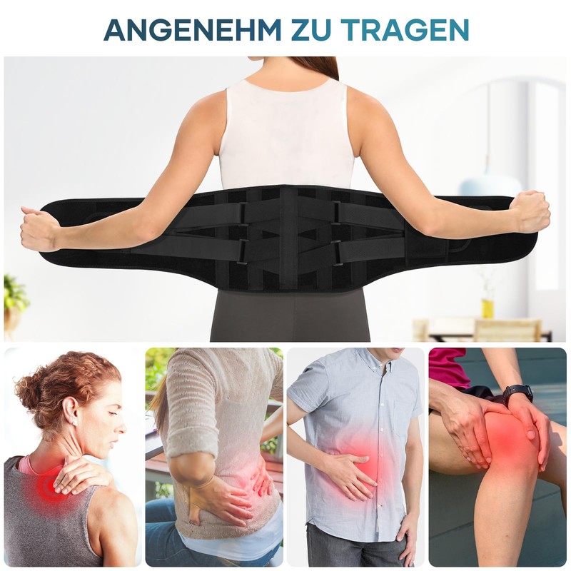 Vibration Massage Heat Belt Black