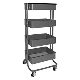 Vertiflex Stand-Up 4-Tier Workstation, 39" Tall, Gray (VF51025)