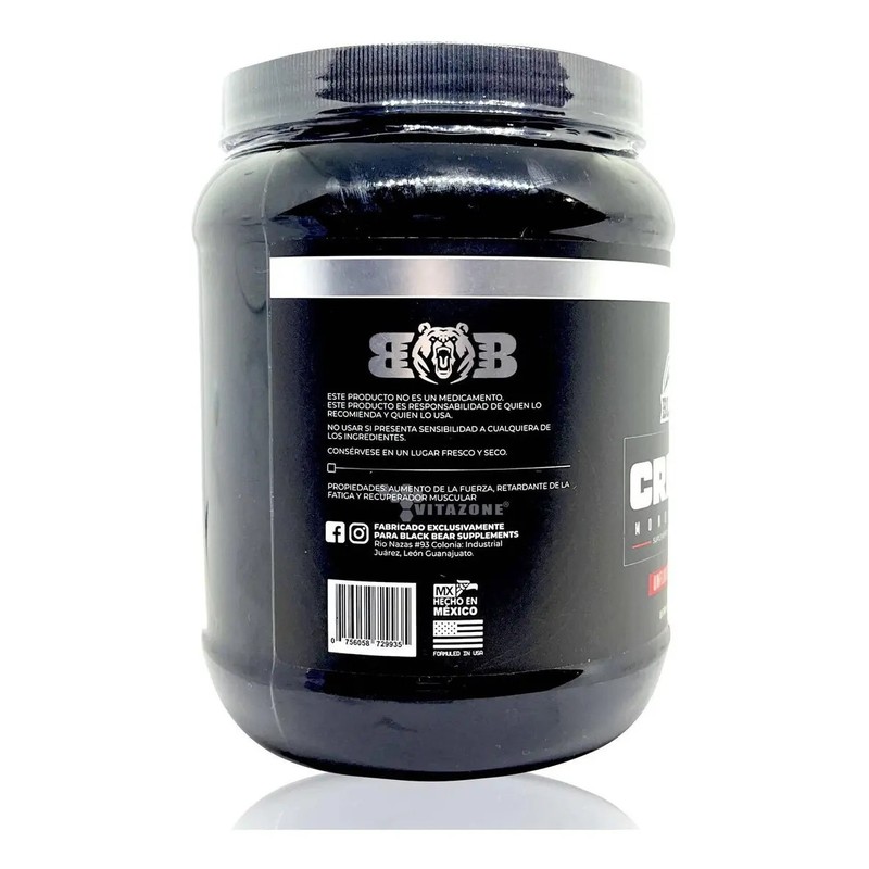 Blackbear Creatina Monohidratada 1kg 200servs Sin Sabor