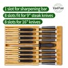VaeFae In-Drawer Knife Block,Bamboo Knife Drawer Organizer Insert, Kitchen Knife