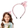 Easter Headband for Girls Cute Little Pink Bunny Charm Pink