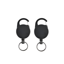 [YFFSFDC] Key Reel, Strong Reel Keychain, Wire, Reel, Reel Strap, Telescopic, Anti-Lost, Key Chain, Set of 2