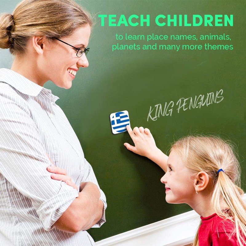 1 x Square MDF Fridge Magnet - Greece Greek Flag