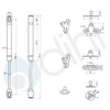 Dihl Pack of 4 100Nm Hydraulic Gas Lift Strut Support