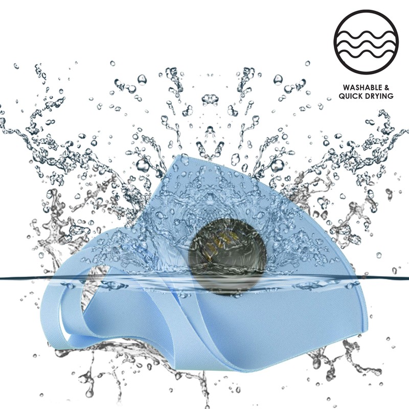 NUÜR 2 Pcs Reusable Face Mask, with Air Valve and