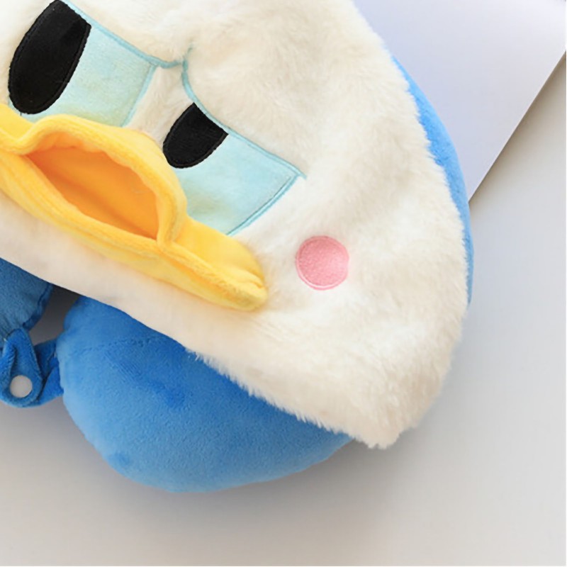 Hooded U Shaped Pillow Cute Cartoon Travel PP Cotton U