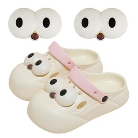 2PCS Big Eyes Shoe Charms Cute Croc Charms, Funny Eyes Shoe Decoration Charms Croc Charms for Adults Shoes Decorations for Girls Boys, for Women Girls Birthday Christmas Party Gifts