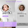 Wall Mounted Makeup Mirror with Lights, 30X/1X Double-Sided Magnifying, Plug-in
