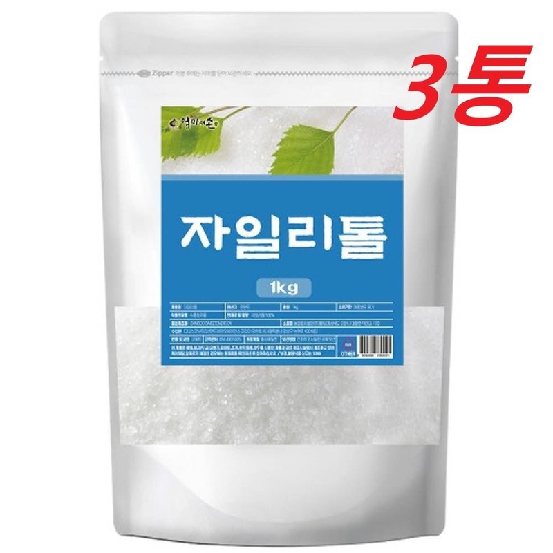 엄마애손 자일리톨분말 천연감미료 설탕대체재 자일 자이 리톨 리틀 1kgX3팩