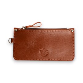 Leather Wallet with Key Holder and Key Case – Compact Zippered Holder for Men and Women (Brown)