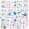 Children's Tattoo 15 Sheets Fish / Dolphins / Shark Sea