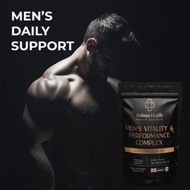 Men’s Vitality & Performance Complex Capsules | Daily Support Supplement for Men | Ashwagandha, Maca, Fenugreek, Zinc & Vitamin D3 | Energy, Stamina & Wellbeing Support | 60 Vegan Capsules | Non-GMO