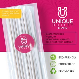 R.W. Knudsen 2-Pack of Pineapple Coconut Juice Blend 32 fl oz Glass Bottle + 25 Bamboo Disposable Straws by Unique Outlet Brand