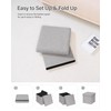 B FSOBEIIALEO Small Storage Ottoman Cube Sherpa Ottomans Foot Rest,