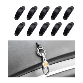 Yourkar 10 PCS Car Sticky Hooks, Multifunctional Vehicle Adhesive Hooks, Hanging Auto Storage Hooks for Key USB Cable Earphone Cable, Universal Interior Decor Car Accessories