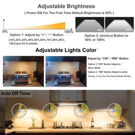 LDOPTO Under Cabinet Lights Wireless Battery Operated Lights with Remote Control LED Closet Lights Counter Wall Lights Without Wiring with Remote for Kitchen Shelf Hallway, Multiple Colors 2 Pack