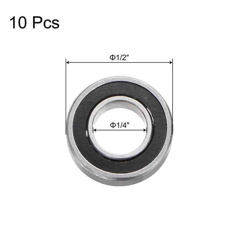 sourcing map R188-2RS Deep Groove Ball Bearings, Pack of 10