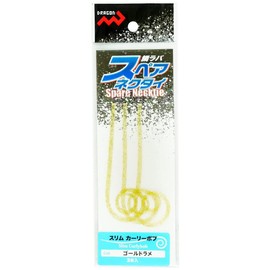 MARUSHINGYOGU Dragon Sea Bream Lava Pair Tie, Slim Curly Bob, Gold Glitter