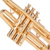 Trumpet Model Ornaments Exquisite Brass Miniature Instrument Desktop Decoration Gold
