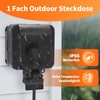 Vonsera Outdoor Socket Waterproof IP66, 1-Way Outdoor Socket Waterproof with