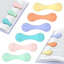Magnetic Silicone Bookmarks for Reading Book, 6 PCS Extra Strong Magnetic Book Mark Clip Cute Dolphin Book Page Holders Accessories Gift for Women, Men, Book Lovers, Teachers, Readers, Kids