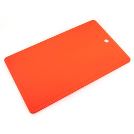 Made in Korea Silicone Cutting Board/Trivet, Non-Slip, 16.7'' x 10.3'', Dishwasher Safe, Easy Grip, BPA Free, Flexible Mat (Large, Orange)