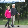 KingPavonini Walking Cane for Men Women Stability, Free Standing Foldable