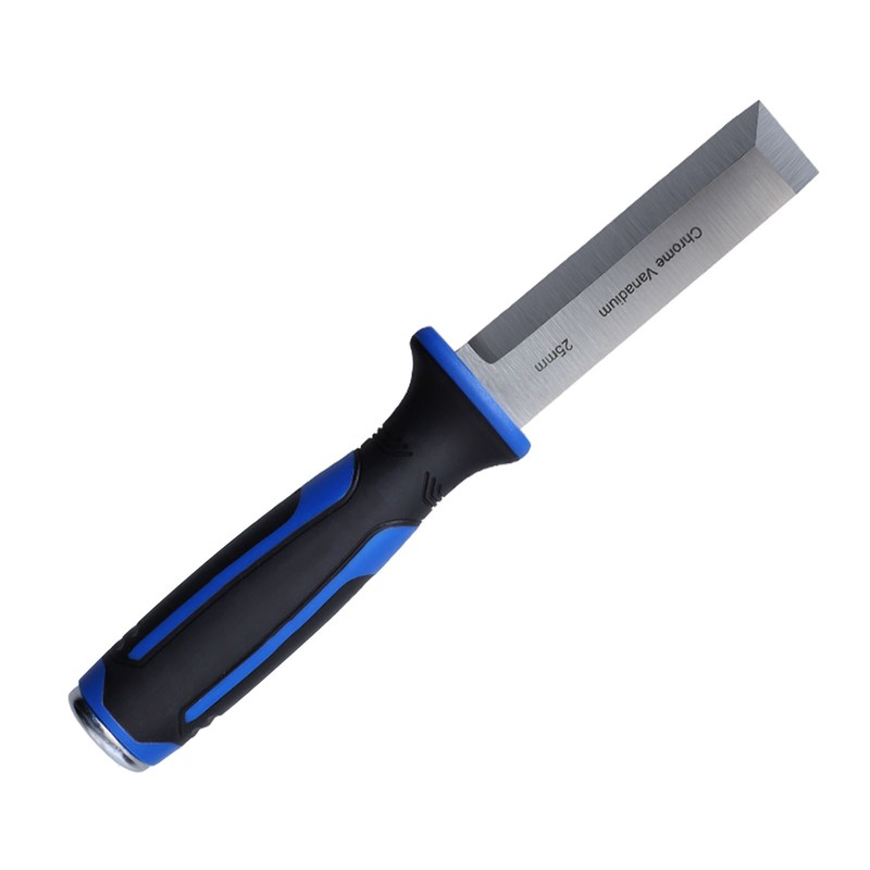 Wood Chisel Tool Hardened CR V Rubber Wrapped Handle Hand