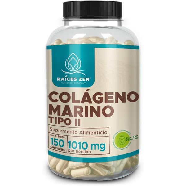 Colágeno Marino Puro 150 cápsulas Raíces Zen Super Premium