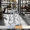 Taranta 4 Step Ladder, Portable Folding Ladder with Wide Pedal,