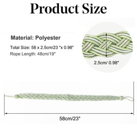 2 Pcs Curtain Tie backs Rope Window Tassels Tie Backs Clips Decorative Rope Tie Backs for Curtains Rope Curtain Holdback Holder