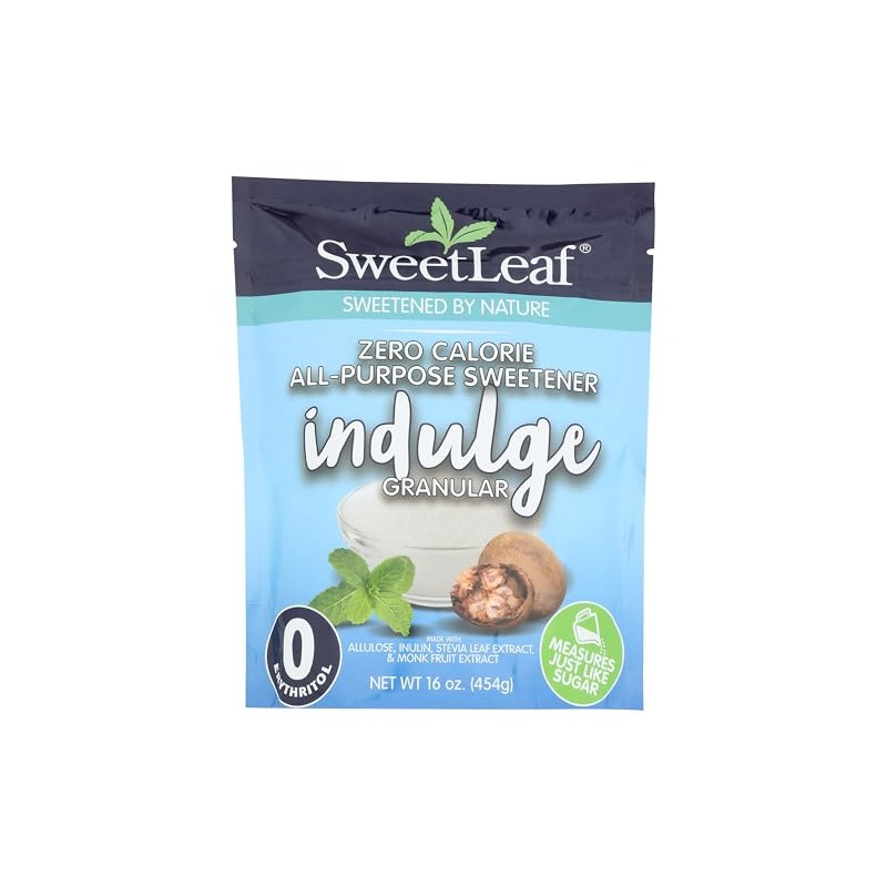 SweetLeaf Indulge Granular Sugar Replacement - All-Purpose Allulose and Monk
