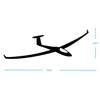 Aeroplane Sticker Sport Patch Aviator Glider (RPMt1/8) (9 cm)