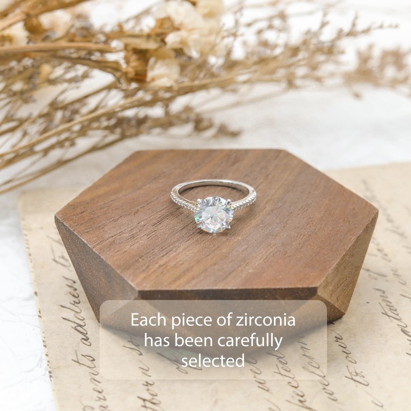 BAGUTTA PAVONE 5CT CZ Round Cut Engagement Rings for Women,Women’s