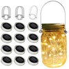 ZNYCYE Solar Mason Jar Lights 12 Pack 30 Led String