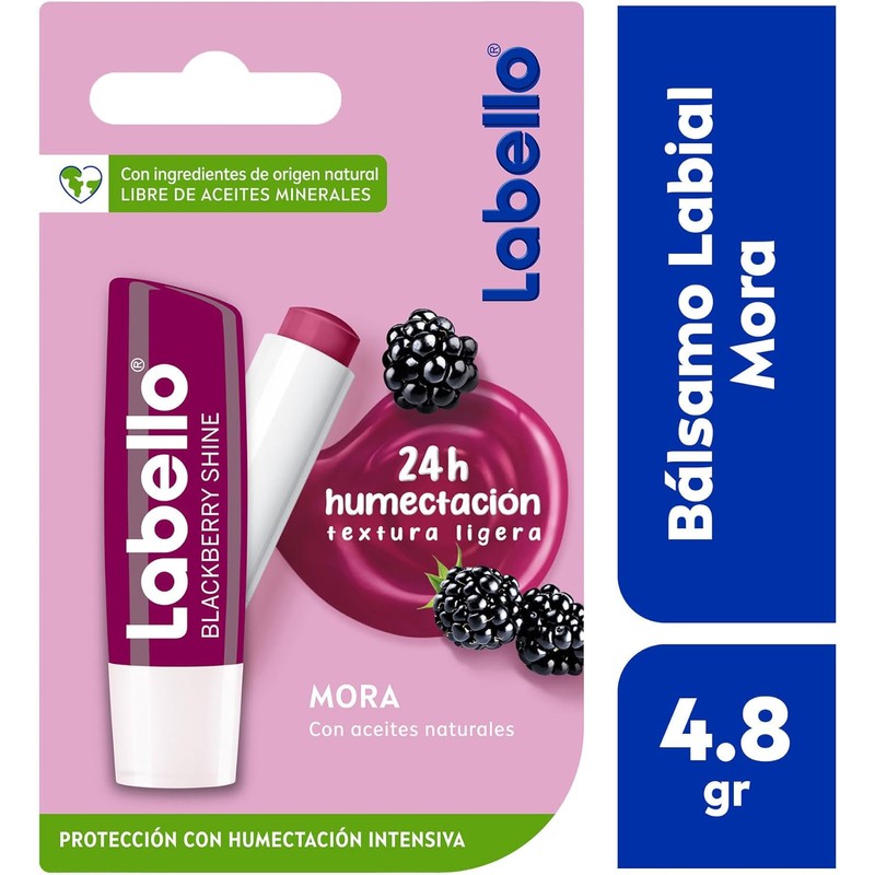 LABELLO Bálsamo labial con color Mora (4.8g) protector labial con