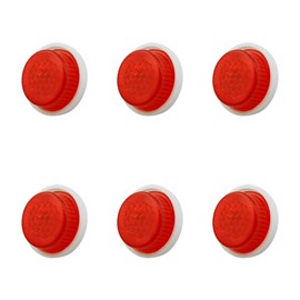ZYAMY 6PCS Round Bicycle Rear Reflector Electric Vehicle License Plate Bolt Nut Mini Decoration Red Reflective Motorcycle License Plate Bolt Bicycle Reflector Rear Mudguard Brake Warners