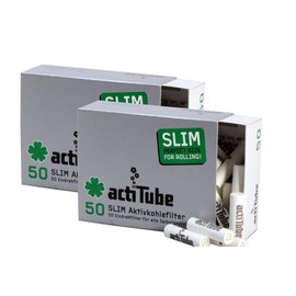 100&nbsp;ActiTube Charcoal Air Filters, Slim Tip, For Smoking