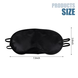 SimautHawk 4 Pcs Black Eye Mask, Blindfold,Eye Masks for Sleep, Nose Pad and Adjustable Strap Blindfold, Game Sleeping for Everyone Travel Nap Sleeping (4)