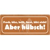 Tin Sign 27 x 10 cm Curved Naughty Evil Barks