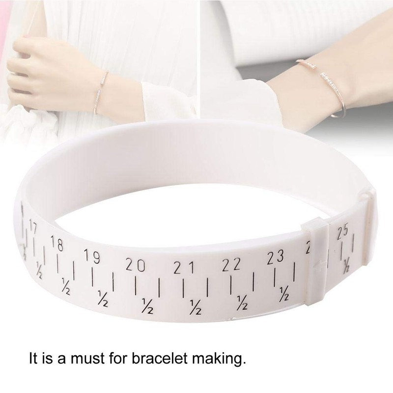 Gauge Ruler Soft Bracelet, Adjustable Size Measuring Wrist Plastic, Wrist